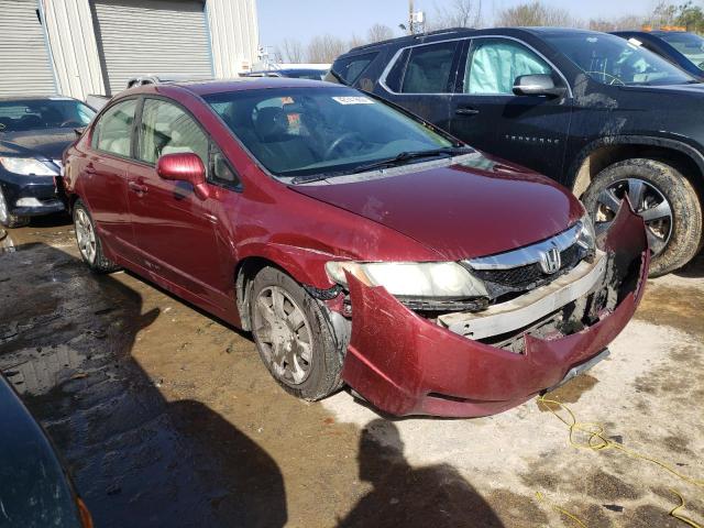 19XFA1F57AE020996 - 2010 HONDA CIVIC LX BURGUNDY photo 4