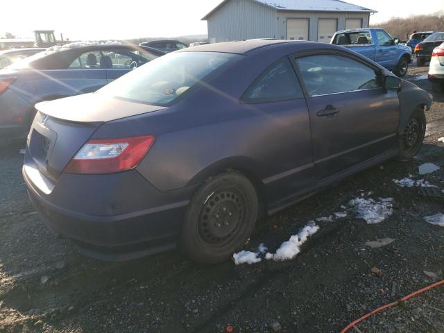 2HGFG12677H513492 - 2007 HONDA CIVIC LX BLUE photo 3