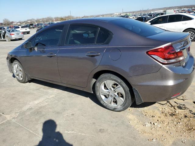 19XFB2F55EE072555 - 2014 HONDA CIVIC LX BROWN photo 2