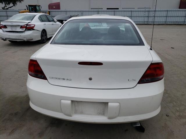 1C3EL46U71N715445 - 2001 CHRYSLER SEBRING LX WHITE photo 6