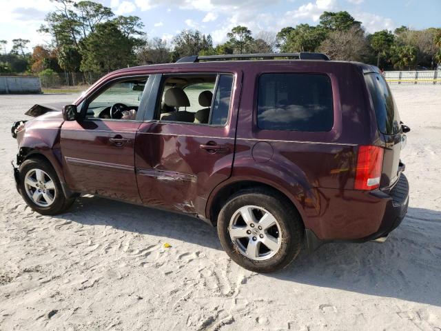 5FNYF3H45BB041951 - 2011 HONDA PILOT EX BURGUNDY photo 2