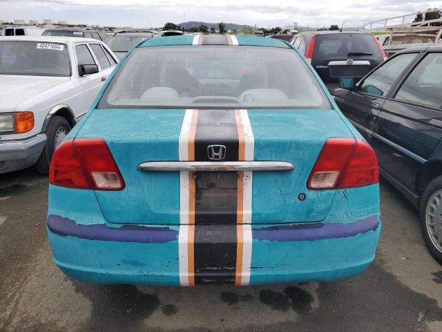 2HGES26722H537307 - 2002 HONDA CIVIC EX BLUE photo 6