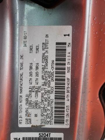 5TFSZ5AN2HX077963 - 2017 TOYOTA TACOMA ACCESS CAB ვერცხლისფერი ფოტო 12