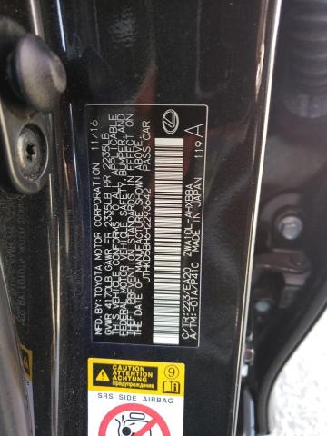 JTHKD5BH6H2293642 - 2017 LEXUS CT 200 BLACK photo 13