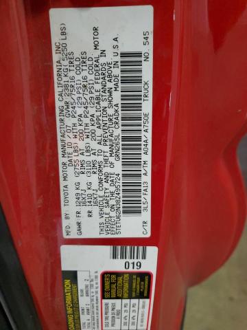5TETU62N38Z495724 - 2008 TOYOTA TACOMA PRERUNNER ACCESS CAB RED photo 13