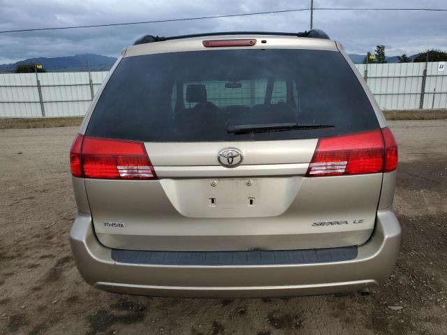 5TDZA23C54S198468 - 2004 TOYOTA SIENNA CE BEIGE photo 6