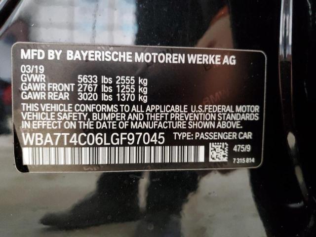 WBA7T4C06LGF97045 - 2020 BMW 740 XI BLACK photo 12