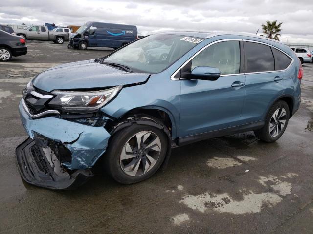 5J6RM3H98GL003795 - 2016 HONDA CR-V TOURING BLUE photo 1