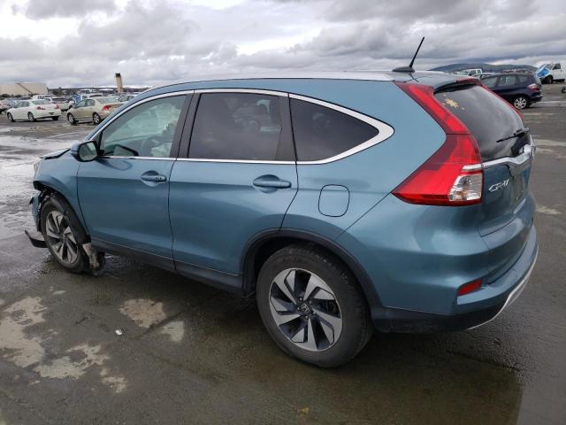 5J6RM3H98GL003795 - 2016 HONDA CR-V TOURING BLUE photo 2