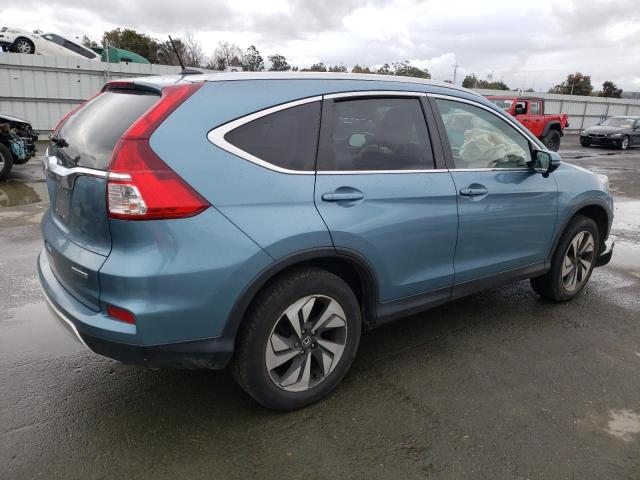 5J6RM3H98GL003795 - 2016 HONDA CR-V TOURING BLUE photo 3