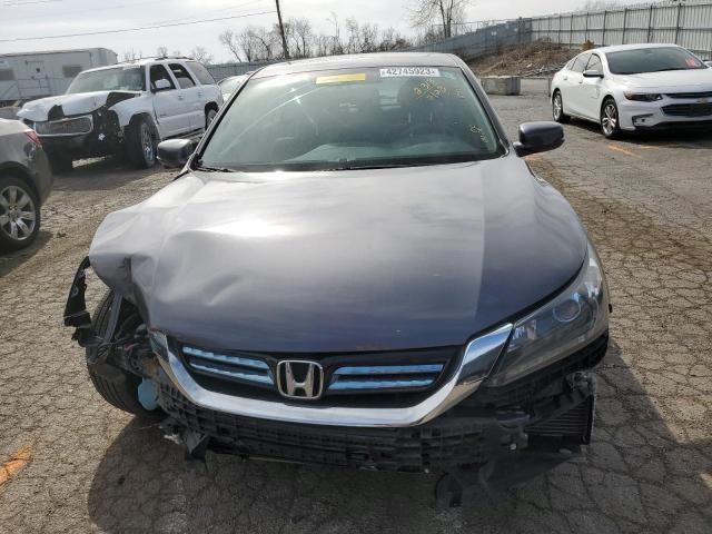 1HGCR6F53EA009755 - 2014 HONDA ACCORD HYB GRAY photo 5