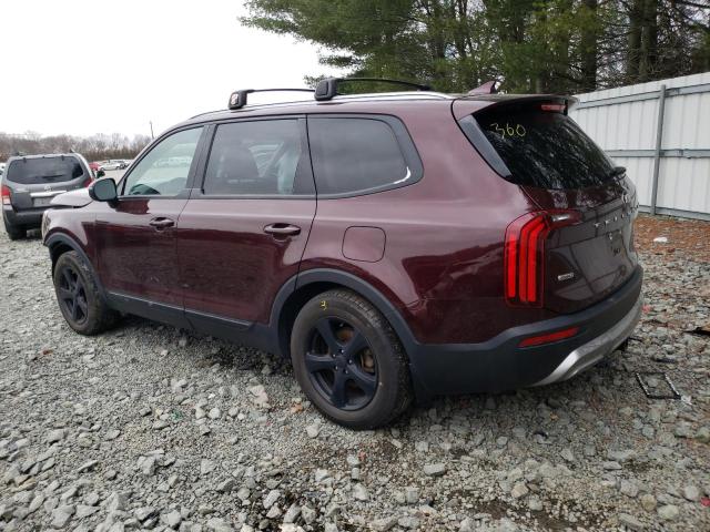 5XYP3DHC3LG035819 - 2020 KIA TELLURIDE EX BURGUNDY photo 2