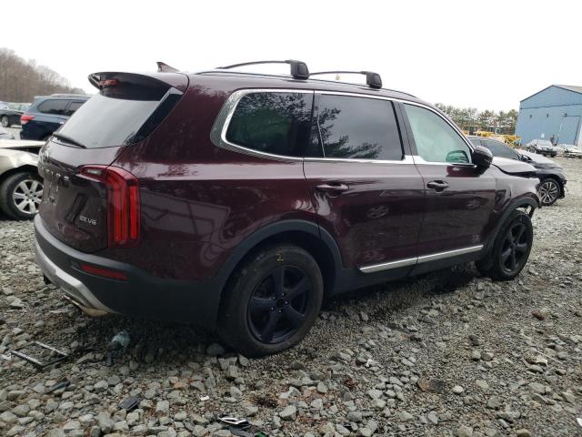 5XYP3DHC3LG035819 - 2020 KIA TELLURIDE EX BURGUNDY photo 3