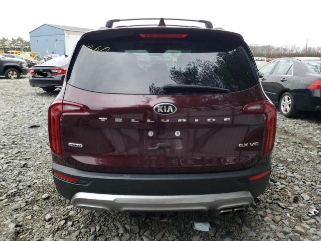 5XYP3DHC3LG035819 - 2020 KIA TELLURIDE EX BURGUNDY photo 6