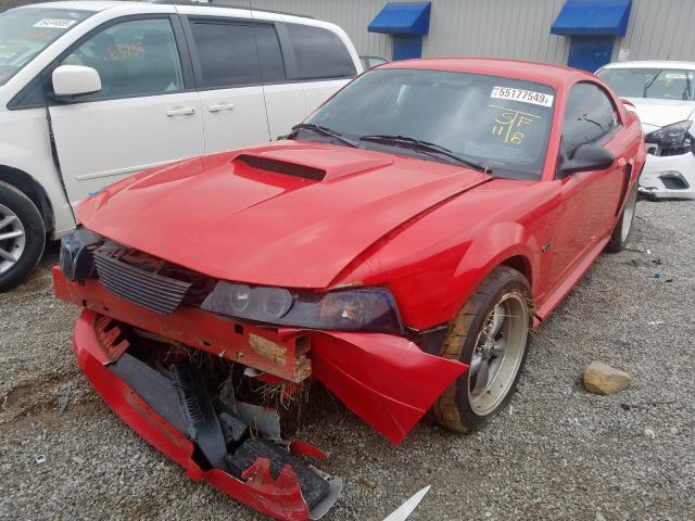 1FAFP42X22F191045 - 2002 FORD MUSTANG GT RED photo 2