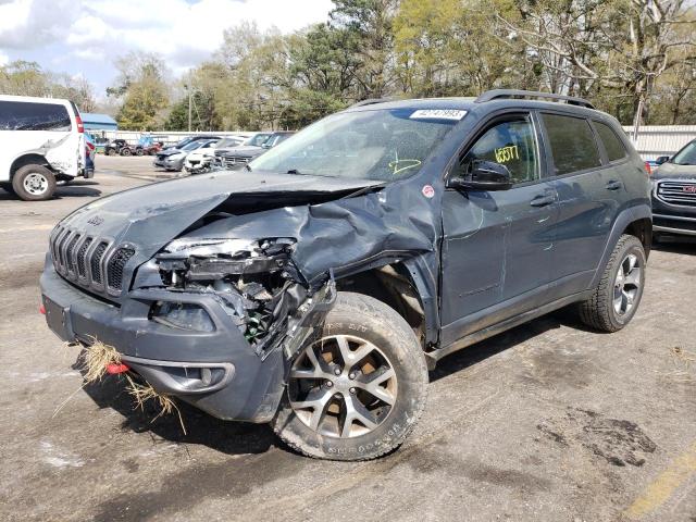 1C4PJMBS9GW232556 - 2016 JEEP CHEROKEE TRAILHAWK BLUE photo 1