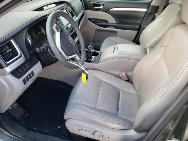 5TDKKRFHXGS170703 - 2016 TOYOTA HIGHLANDER XLE GRAY photo 7