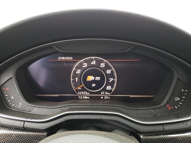 WAUB4CF59KA000879 - 2019 AUDI S5 PREMIUM PLUS WHITE photo 9