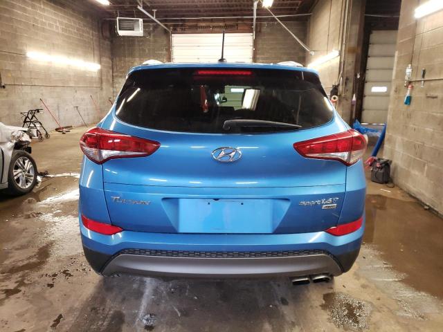 KM8J3CA24GU218678 - 2016 HYUNDAI TUCSON LIMITED BLUE photo 6