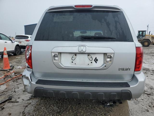 2HKYF18664H574353 - 2004 HONDA PILOT EXL SILVER photo 6