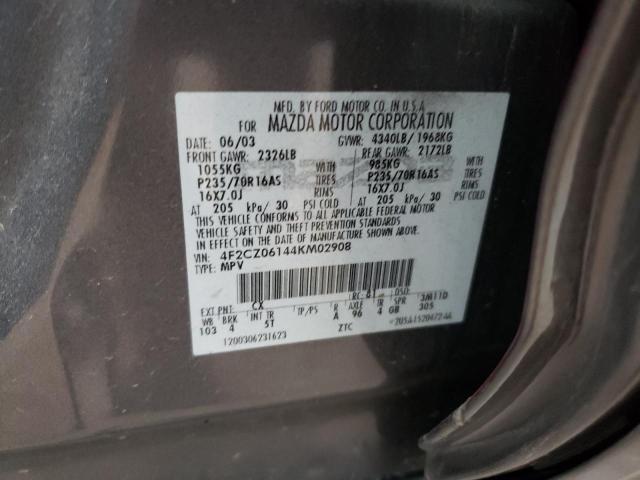 4F2CZ06144KM02908 - 2004 MAZDA TRIBUTE ES 灰色 照片 13