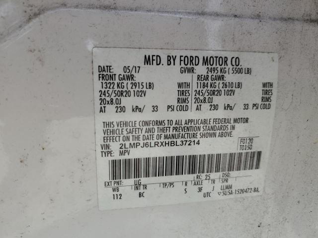 2LMPJ6LRXHBL37214 - 2017 LINCOLN MKX RESERVE Weiß Foto 14