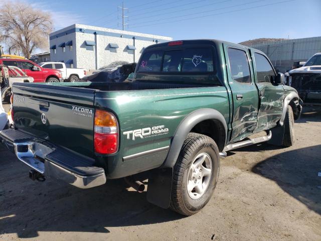 5TEGN92N34Z317029 - 2004 TOYOTA TACOMA DOUBLE CAB PRERUNNER GREEN photo 3