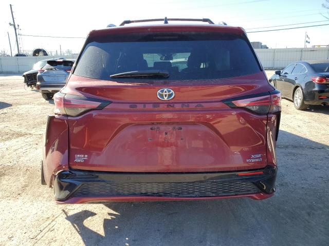 5TDXSKFC9MS036374 - 2021 TOYOTA SIENNA XSE RED photo 6