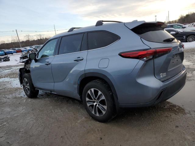 5TDGZRBH7NS183414 - 2022 TOYOTA HIGHLANDER XLE 蓝色 照片 2