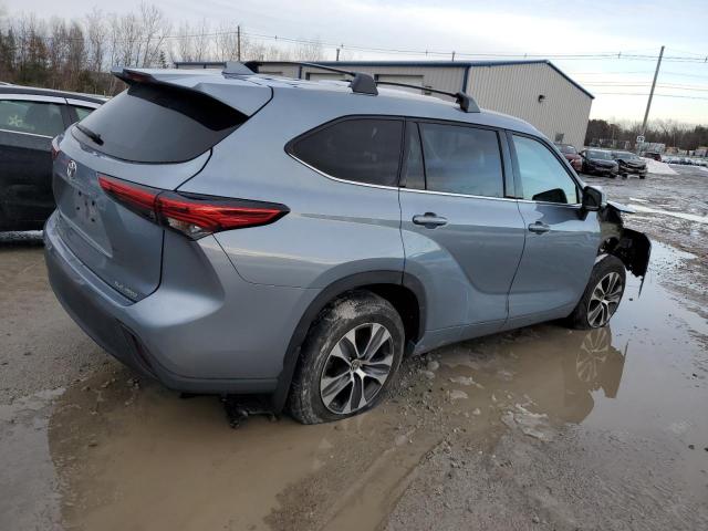 5TDGZRBH7NS183414 - 2022 TOYOTA HIGHLANDER XLE 蓝色 照片 3