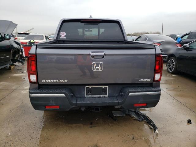 5FPYK3F53KB007764 - 2019 HONDA RIDGELINE RTL GRAY photo 6