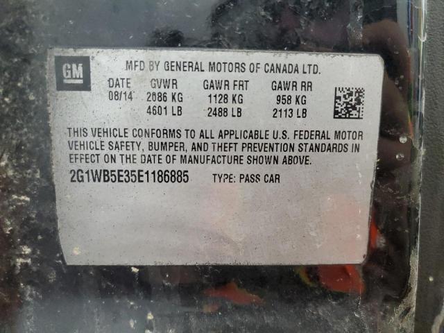 2G1WB5E35E1186885 - 2014 CHEVROLET IMPALA LIM LT BLACK photo 12