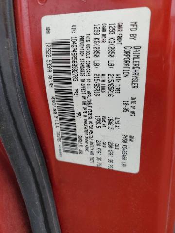 1D4GP45R56B582783 - 2006 DODGE CARAVAN SXT RED photo 13