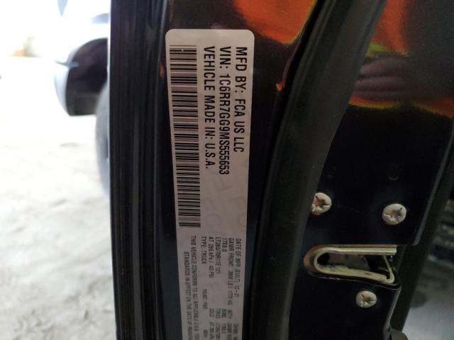 1C6RR7GG9MS555653 - 2021 RAM 1500 CLASS SLT შავი ფოტო 13