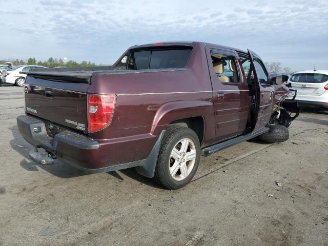 5FPYK1F58AB006662 - 2010 HONDA RIDGELINE RTL MAROON photo 3