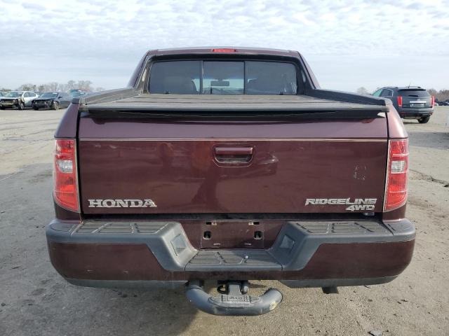 5FPYK1F58AB006662 - 2010 HONDA RIDGELINE RTL MAROON photo 6