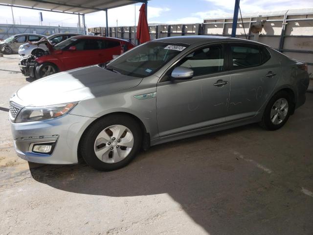 KNAGM4AD0E5069922 - 2014 KIA OPTIMA HYBRID SILVER photo 1