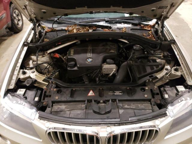 5UXWX9C57E0D16019 - 2014 BMW X3 XDRIVE28I BEIGE photo 11