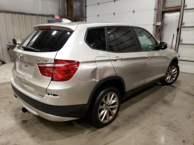 5UXWX9C57E0D16019 - 2014 BMW X3 XDRIVE28I BEIGE photo 3