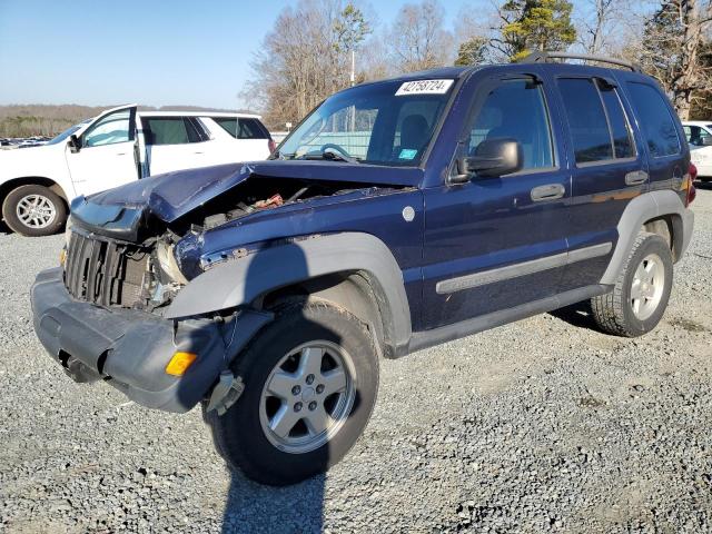 1J4GL48K26W261987 - 2006 JEEP LIBERTY SPORT BLUE photo 1