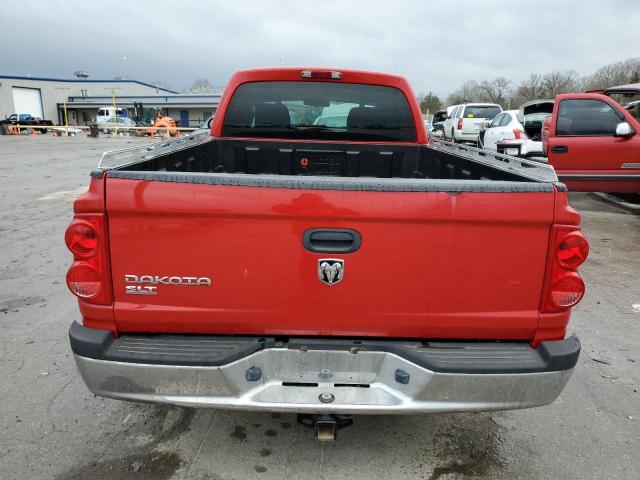 1D7HE42N16S656313 - 2006 DODGE DAKOTA SLT RED photo 6