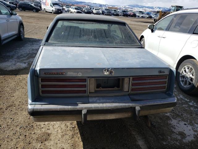 2C3BS52KXCR125083 - 1982 CHRYSLER CORDOBA BLUE photo 6