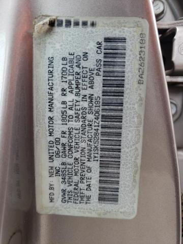 1Y1SK52841Z406195 - 2001 CHEVROLET GEO PRIZM BASE TAN photo 12