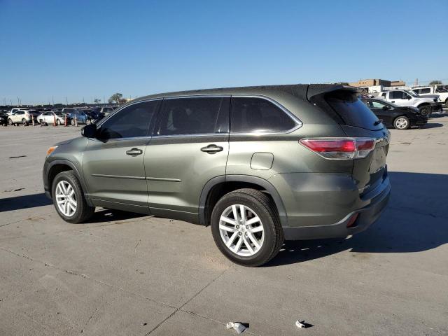 5TDZARFH6FS011726 - 2015 TOYOTA HIGHLANDER LE GREEN photo 2