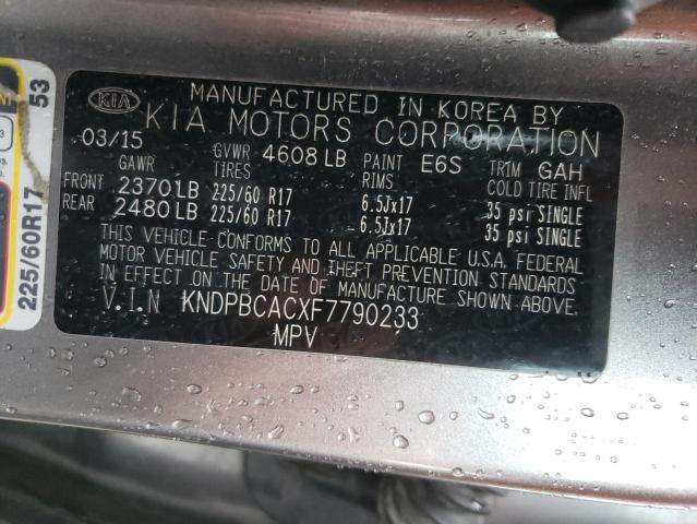 KNDPBCACXF7790233 - 2015 KIA SPORTAGE L SILVER photo 13