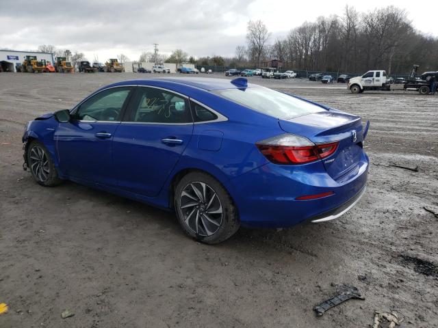 19XZE4F95KE028005 - 2019 HONDA INSIGHT TOURING BLUE photo 2