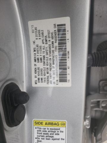 1HGCR3F83DA028443 - 2013 HONDA ACCORD EXL SILVER photo 13