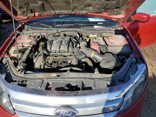 3FAHP0JG7AR322667 - 2010 FORD FUSION SEL RED photo 11