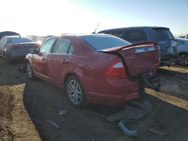 3FAHP0JG7AR322667 - 2010 FORD FUSION SEL RED photo 2