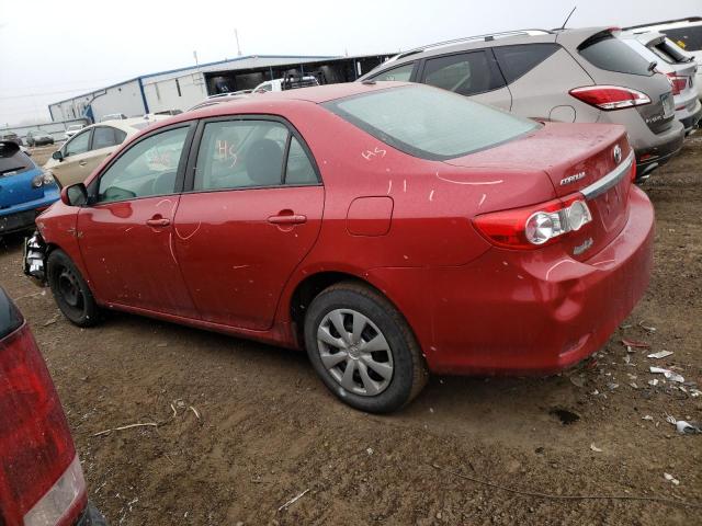 2T1BU4EE1BC557243 - 2011 TOYOTA COROLLA BASE RED photo 2